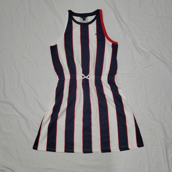 TOMMY HILFIGERGirl's Striped Tank Dress Size XL 14-16 - Picture 2 of 7